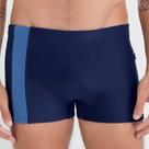 Sunga boxer lisa com bolso lateral plus size