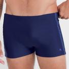 Sunga boxer lisa com fita lateral