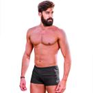 Sunga Boxer Masculina Com Bolso Zíper Lateral Forrada Cadarço Ajustavél Logo Frontal Refletiva Praia