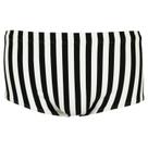 Sunga Listrada Vertical Preto e Branco Lateral 16cm
