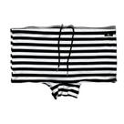 Sunga masculina adulto tradicional listra preto e branco