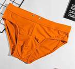 Sungas De Natação Cavada , Com Bolso Interno Moda Praia Cor:Laranja