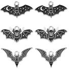 SUNNYCLUE, 24 peças de pingentes de morcego esmaltados pretos, joias de Halloween