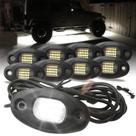 SUNPIE 8 cápsulas Rock Lights 24 chips 6000K branco IP67