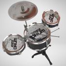 Super Bateria Infantil 4 Tambores Com Baquetas e Banquinho Para Pequenos Talentos Presente Aniversario