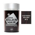 Super Billion Hair Maquiagem Capilar Disfarça Calvície Fibra de Queratina 25g Castanho Escuro
