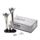 Super Buzina Eletropneumática 2 Cornetas Cromada 12v Vetor
