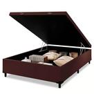 SUPER Cama Box Baú Casal Suede Roxo (marsala) - 138x188 - Lord Baús