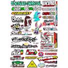 Super Cartela De Adesivos S007 - 50 Adesivo Top - Carro - Moto - Caminhão - Bike - Frase - Escola
