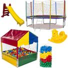 Super Combo Recreativo Cama Elástica 3,05m Piscina de Bolinhas 1,00m 500 Bolinhas Escorregador Médio Gangorra 1 Lugar Super Combo Recreativo Cama Elástica 3,05m Piscina de Bolinhas 1,00m 500 Bolinhas Escorregador Médio Gangorra 1 Lugar