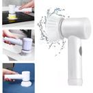 Super Escova Limpeza Eletrica Magic Brush Giratoria Multifuncional Branco
