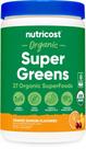 Super Greens em pó Nutricost Organic 30 porções de laranja
