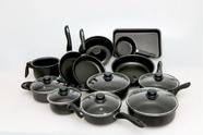 Super Jogo De Cozinha 20 Peças Panelas E Kit Silicone