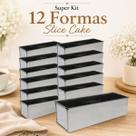 Super Kit 12 Formas Slice Cake Caparroz Alumínio 32x10x9cm Pão Bolo Recheado Super Kit 12 Formas Slice Cake Caparroz Alumínio 32x10x9cm Pão Bolo Recheado