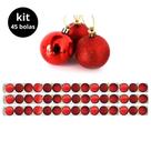 Super Kit 45 Bolas Natal Glitter, Lisa e Fosca Vermelha 4cm - Master Chistmas Super Kit 45 Bolas Natal Glitter, Lisa e Fosca Vermelha 4cm - Master Chistmas