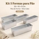 Super Kit 5 Formas Pão de Forma Slice Cake Caparroz 32x10x9cm em Alumínio para Bolos e Pães Super Kit 5 Formas Pão de Forma Slice Cake Caparroz 32x10x9cm em Alumínio para Bolos e Pães