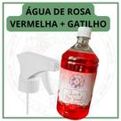 Super Kit Água de Rosas Vermelha Exclusiva com Gatilho de Spray 1 Litro