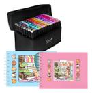 Super Kit Arte: 2 Livros Bobbie + 120 Canetas Touch