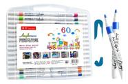 Super Kit Canetinhas Profissional Ponta profissional 60 pcs 1linha Acrilic Maker