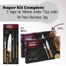 Super Kit Churrasco Completo 3 Peças Principais e 2 Jogos de Talheres Dynamic