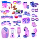 Super Kit Cozinha Infantil Eletrô Comida Panela Louça 67pç