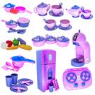Super Kit Cozinha Infantil Eletro Legumes Café Geladeira 49p