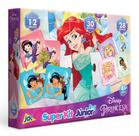 Super Kit Disney Princesas QuebraCabeça/Dominó/Jogo Memória