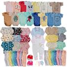 Super Kit Enxoval 40 Peças Roupas de Bebê Body Macacão Mijão Luvas Toucas e Meias Maternidade