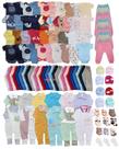 Super Kit Enxoval 50 Peças Roupas de Bebê Body Macacão Mijão Luvas Toucas e Meias Maternidade