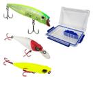 Super Kit Isca Artifical Marine Sports Superficie Meia Agua Profundidade + Estojo