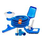 Super kit limpeza para limpeza e manutenção de piscina fibra vinil alvenaria