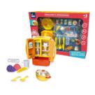 Super Kit Mini Cozinha Com Geladeira Panelinha Caçarola e Acessórios 21 Peças Brincando e Aprendendo - Fênix