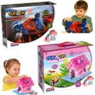 Super Kit Monta & Brinca Home Pet 142 Peças Casinha + Moto 47 Peças Plasbrink