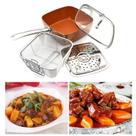 Super kit Panela Caçarola Fritadeira Titânio/antiaderente chef gourmet