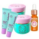 Super Kit Renovadores Faciais Pele de Porcelana Óleo de Rosa Mosqueta Kokeshi