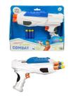 Super Lança Dardos Combat Branco e Azul Com 3 Dardos - Fan Fun - 18NT036
