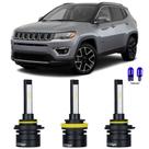 Super Led 6000K Farol Baixo Alto Milha Jeep Compass