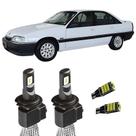 Super Led H4 Sem Erro 6000k Omega 1992 A 1998 Com Pingo T10