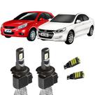 Super Led H4 Sem Erro 8000LM 6000K Jac J3/J5 + Pingo T10