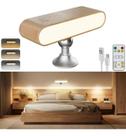 Super Luminária Led Touch Magnética Madeira 3 intensidades