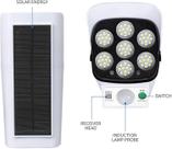 Super Luminária Solar Sensor Presença Parede Funções Câmera Falsa 7 cobs 42 super leds