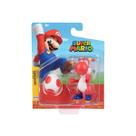 Super Mario - Boneco Yoshi Vermelho 6Cm Com Ovo - Sunny Super Mario - Boneco Yoshi Vermelho 6Cm Com Ovo - Sunny