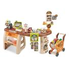 Super Mercadinho Infantil Carrinho Compras 65pçs Som Luz