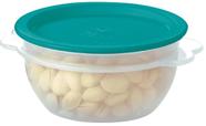 Super Mini Instantânea 400ml translúcida com tampa verde Tupperware