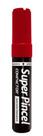 Super Pincel Marcador Permanente Chanfrado Vermelho 12mm - Compactor