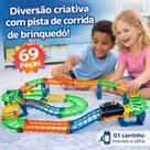 Super Pista de Corrida de Brinquedo 69 Peças de Diversão