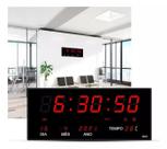 Super Relógio Cronometro calendário alarme Digital Parede Mesa - Profissional