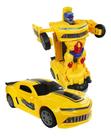 Super Robots Carrinho Camaro Transformers Vira Robô Luz Som Bate Volta Carrinho Camaro Transformers