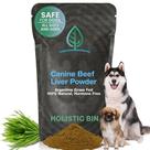 Superalimento de fígado bovino canino Holistic Bin em pó 50g