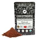 Superalimento orgânico de mistura de chocolate com cogumelos e cacau 250 ml de alimentos silvestres